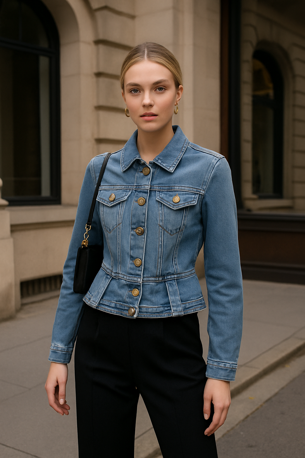 Peplum Denim Jacket
