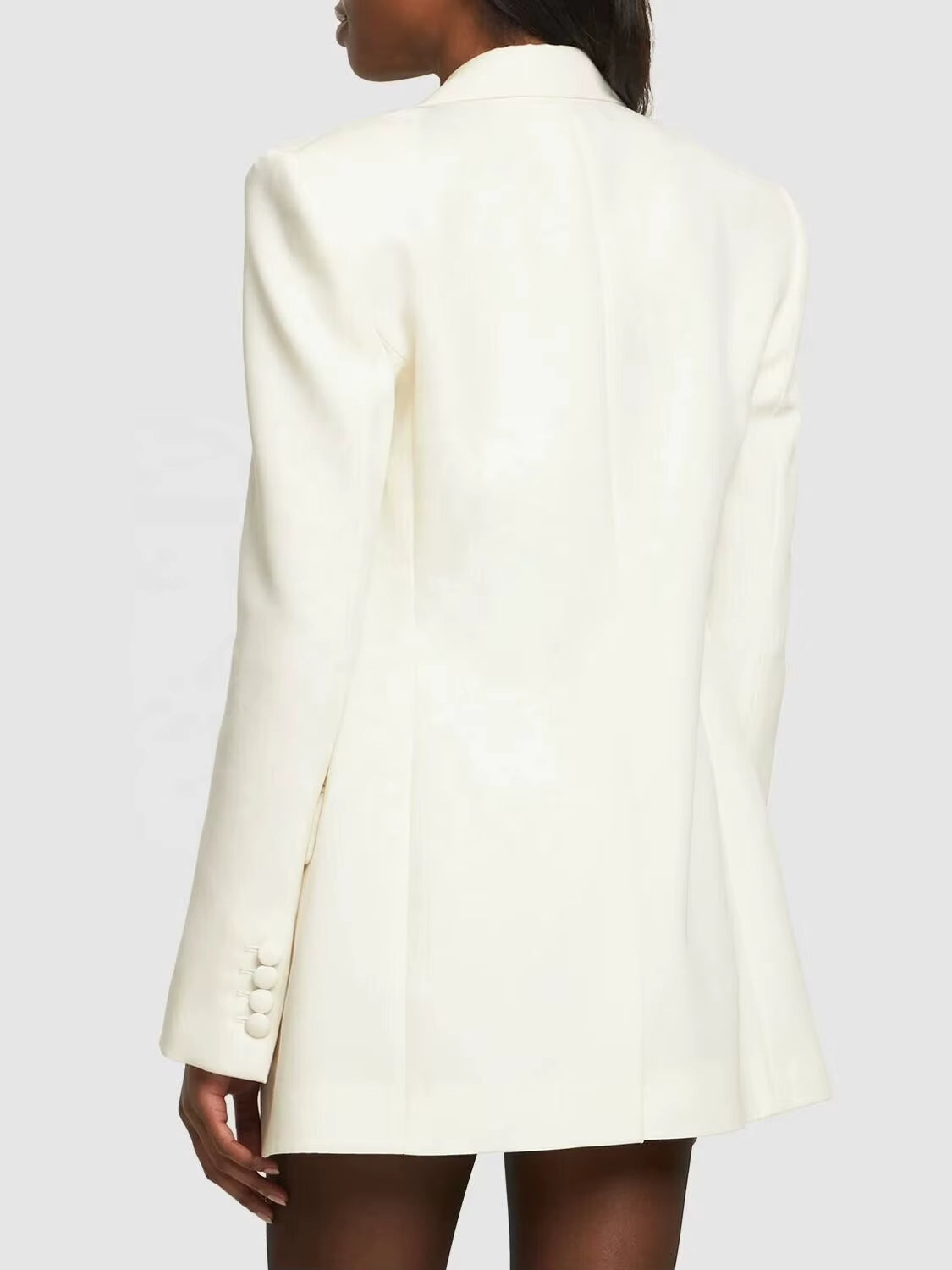 OUDINA Hotselling Loose Colorblock Lapel Double Breast Casual Elegant Women'S Suit Jacket Ladies Blazer