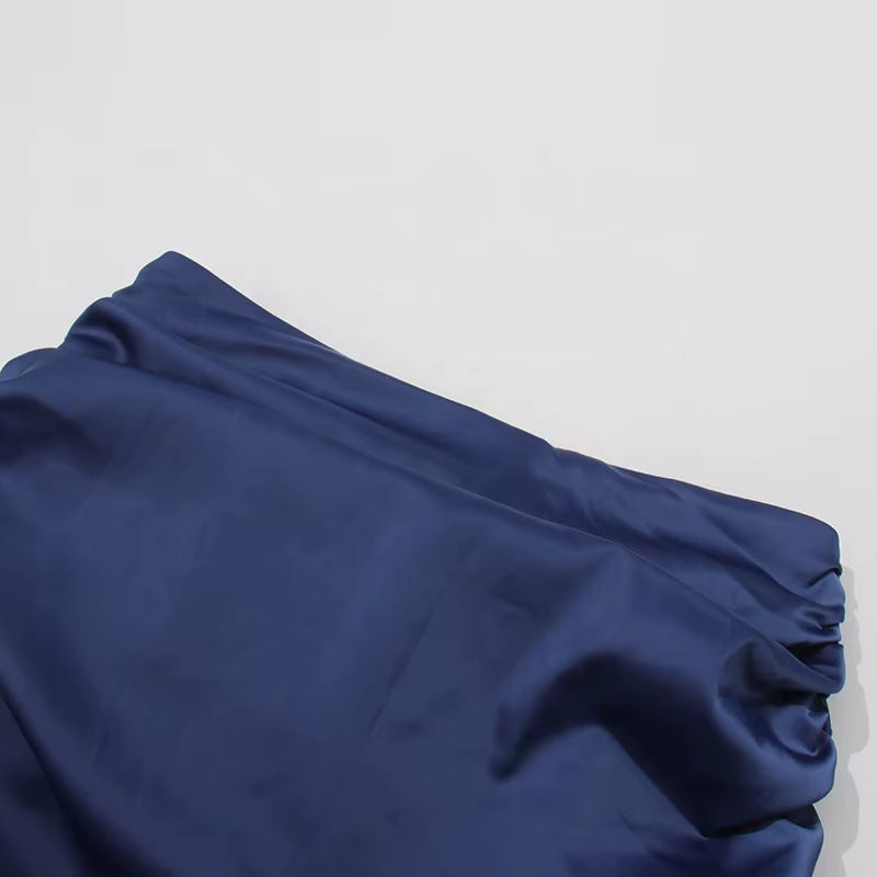 OUDINA Fashionable Three-Dimensional Flower Contrasting Color Elegant High Waist Trousers Casual Pants for Women