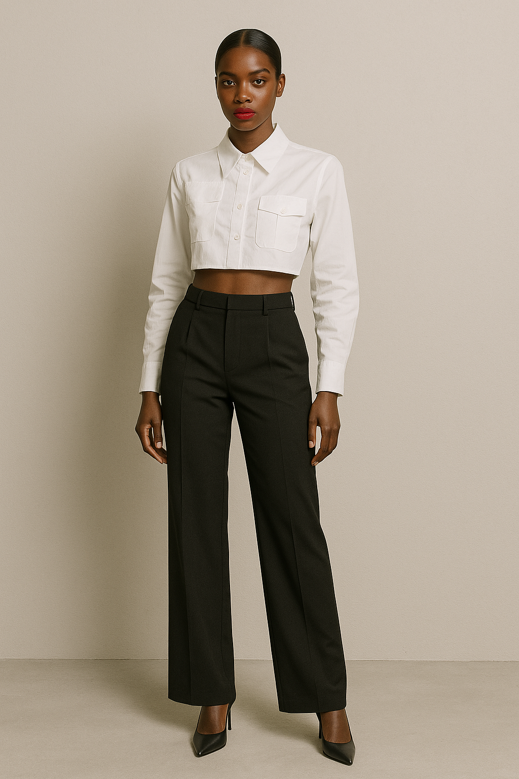 Harper Cropped Blouse - Effortlessly Stylish Casual Wear for Every Season
