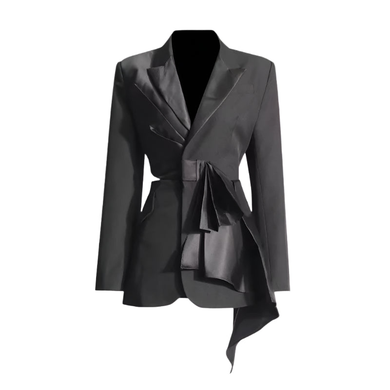 pre order New Designs Bow Tie Exposed Waist Suit Casual Elegant Jacket Blazer Ladies Women'S Blazers