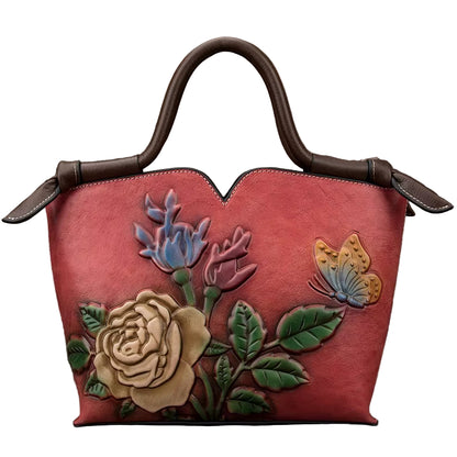 Westal Top Handle Lady Bags Handmade Vintage Hobo Crossbody Handbags Tote Bag Genuine Leather Shoulder for Women