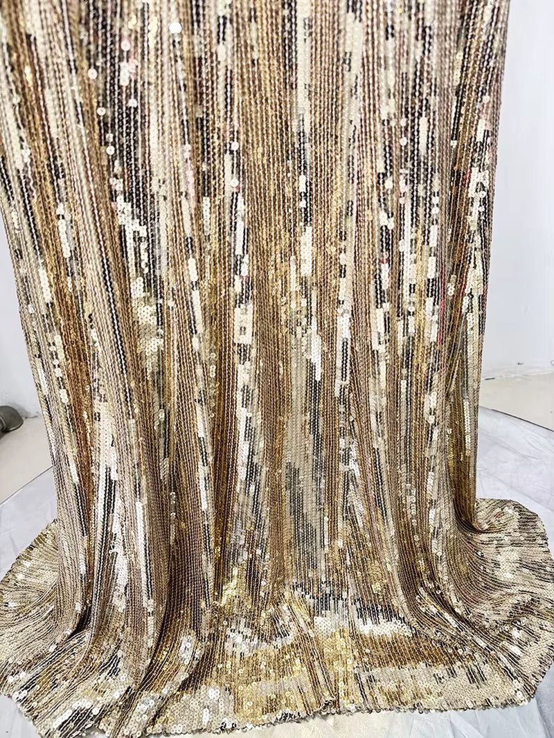 OUDINA Fast Shipping Fashion See through Beaded Hollow Mesh Long Dress Gown Elegant Luxury Evening Dresses