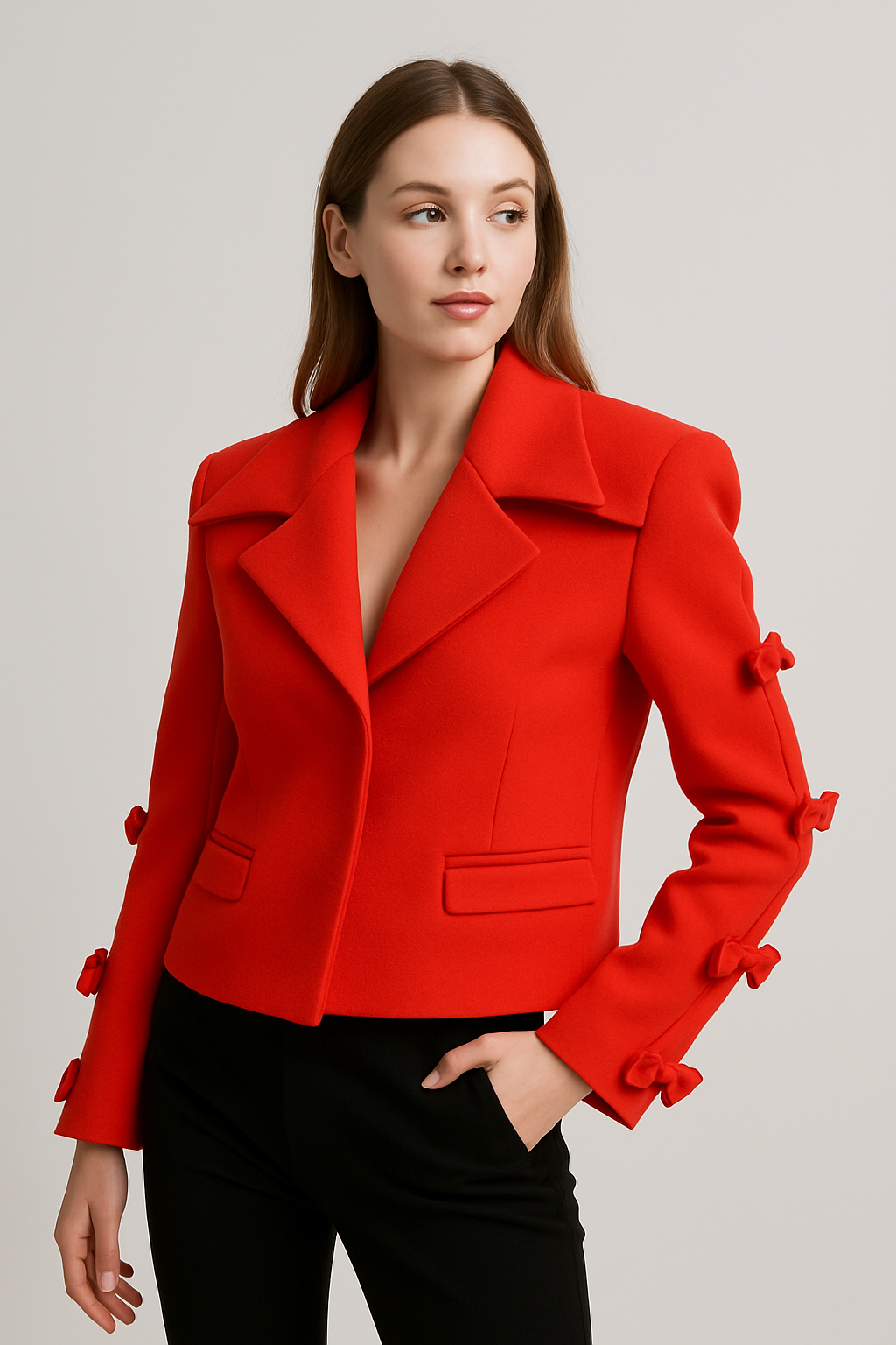 Elegant Douce Mélodie Short Coat for Women - Stylish & Eco-Friendly