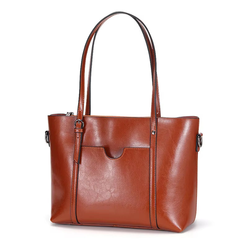 WESTAL Vintage Office Computer Work Small Purse Women Handbag 14 Inch Laptop Bag Leather Tote Bag