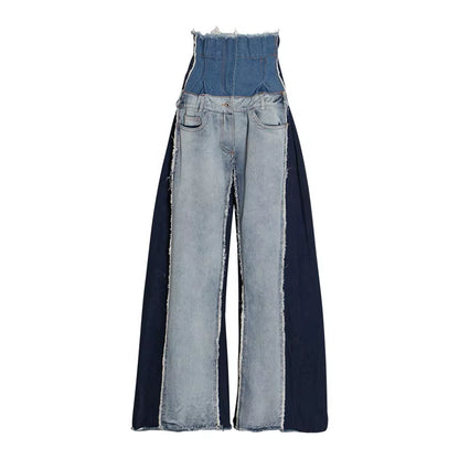 OUDINA Trend Boutique Loose Flared Trousers Mopping Casual Baggy Femmes Pants for Women'S Jeans