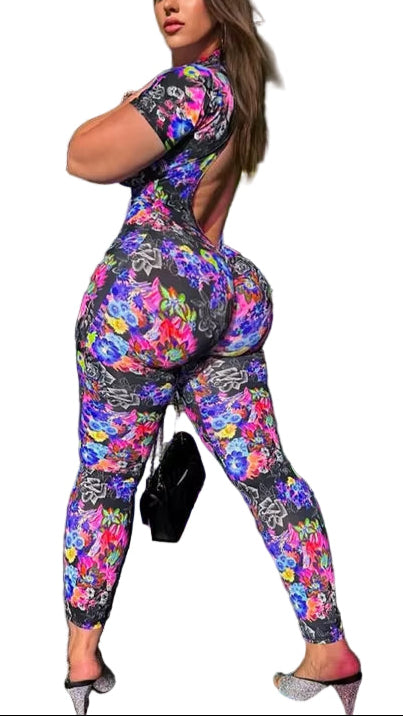  Leo  - Print Jumpsuits 