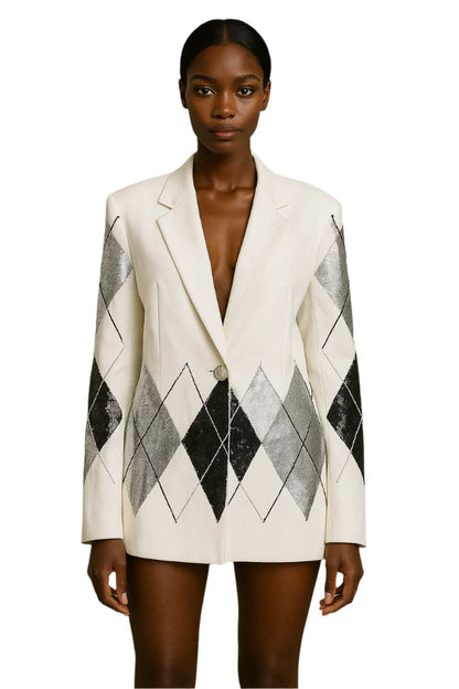 Collage Sequin Blazer