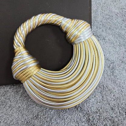 2024 New Fashion Luxury Designer Handbags Woven Noodle Crossbody Bag Rope Knotted Pulled Clutch Bag Women Rainbow Mini Hand Bag