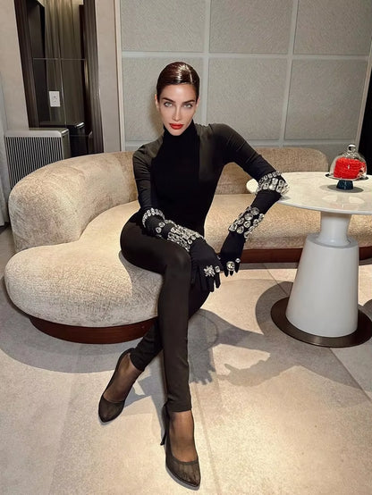 OUDINA Customize Sports Gym Yoga Backless Stripes Jumpsuits for Woman Romper One Piece Flare Pants Jumpsuit Women