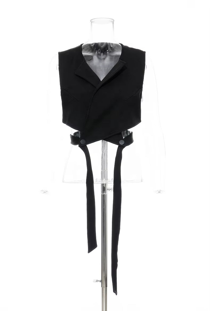 OUDINA Fashion Lady Lace White Two Piece Shirt and Vest Set Pleated Mid-Length Shirt Top for Women Blouses Shirts