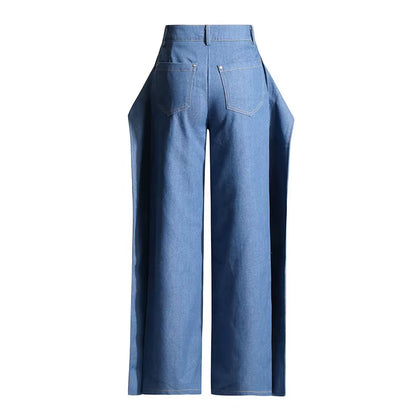 OUDINA Wholesale Fashion High Waist Straight-Leg Jean Pants Casual Jeans Trousers for Women