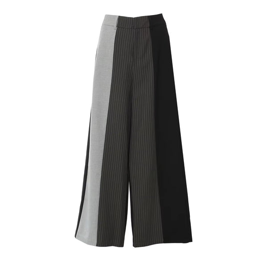 OUDINA Fashion Contrast Color Stripes Casual Women'S Wide Leg Pants Formal Pants for Women