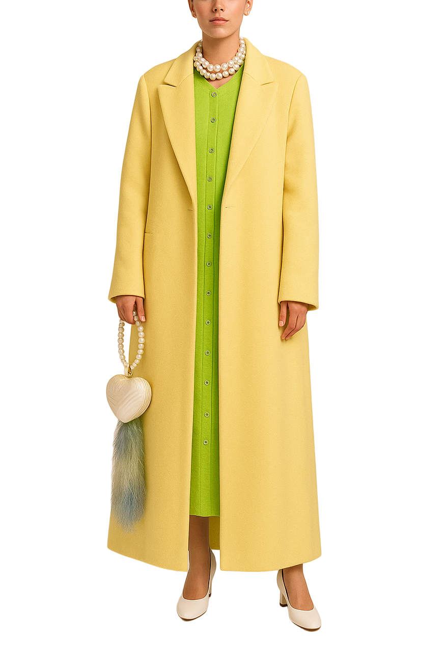 “Lemon Mist Long Coat”