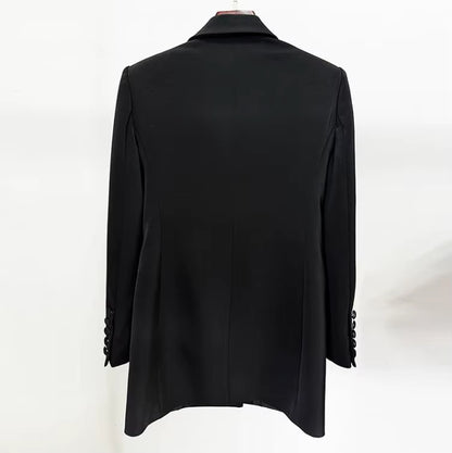Heavy Industry Beads Blazer Coat Diamond-Embedded Slim-Fit Suit Jacket