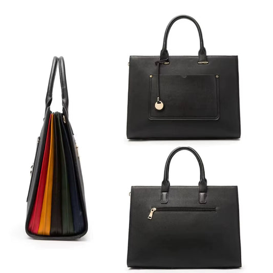 Women Leather Handbags Large Capacity Ladies Business Briefcase Shoulder Bags 13 Inch Laptop Bag Tote Bags for Women Leather