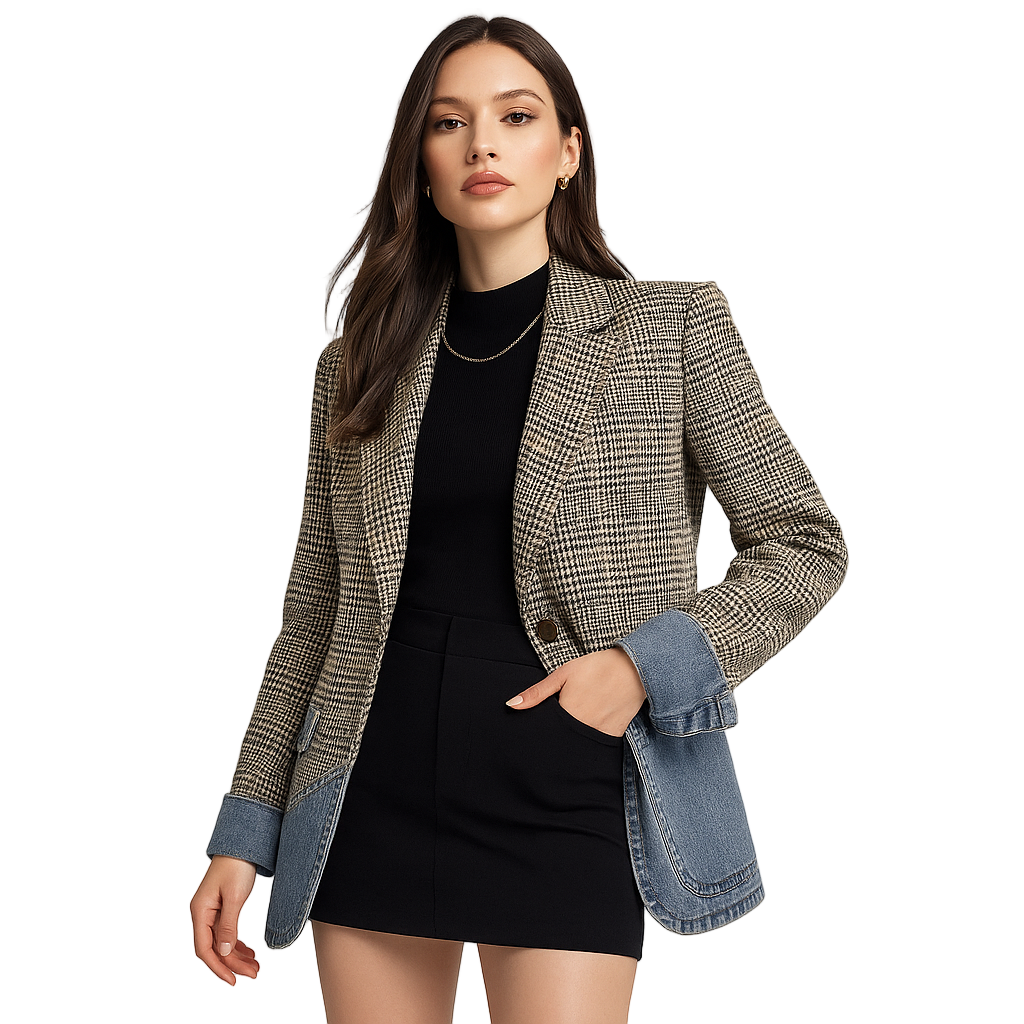 Elevate Your Style with The Urban Contrast Blazer - A Chic Blend of Classic and Modern