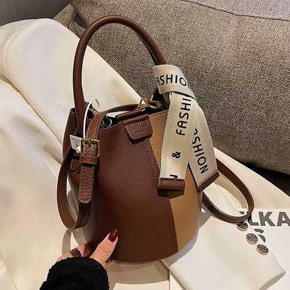 Hot Sale Bucket Bags 2024 Woman'S Popular Small Bucket Hand Bags Females Fashion Scarf Purses for Lady