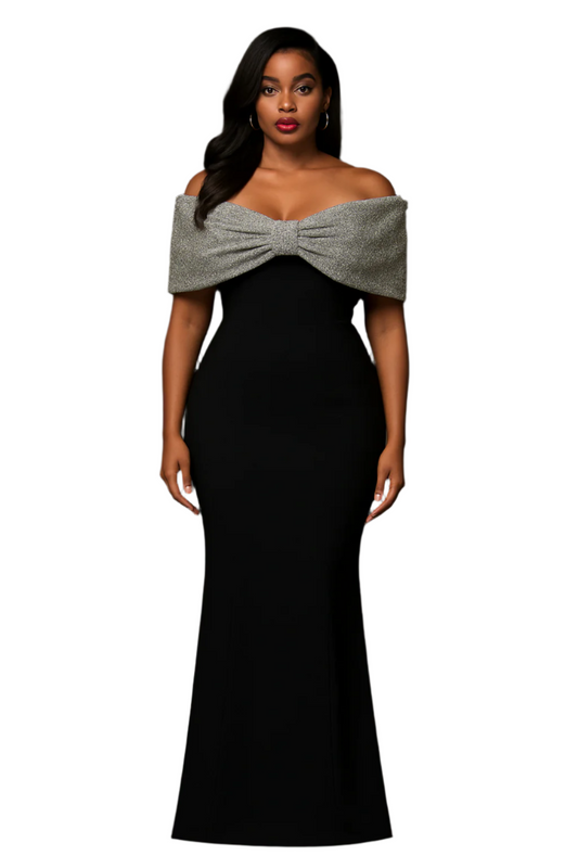 Elegant Noir Suprême Evening Gown - Timeless Vintage Charm for Every Occasion