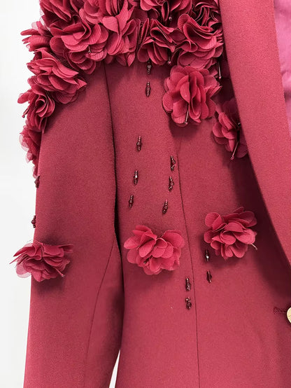 OUDINA High Quality Manufacturer Beaded Flower plus Size XXXL Long Gown Dinner Dress Evening Dress for Women