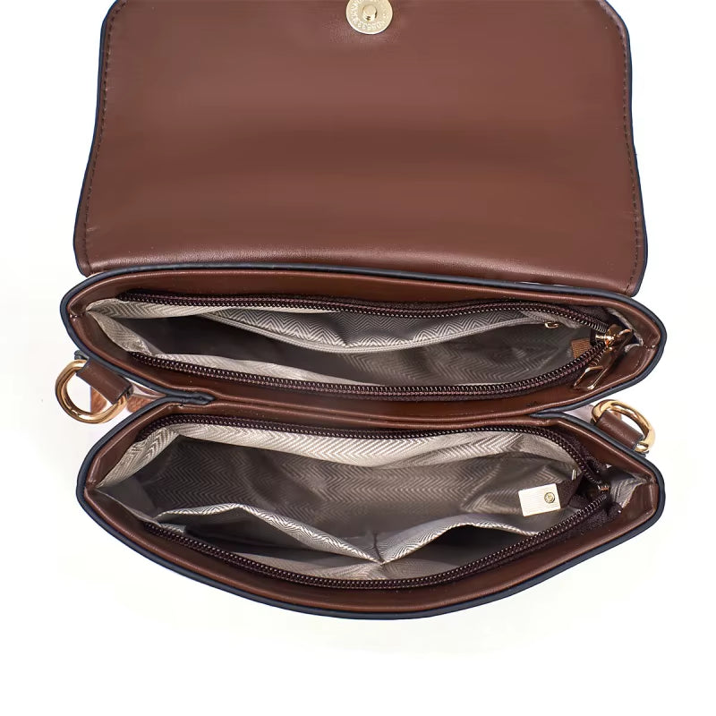 2025 New Designer Luxury Cross Body PU Leather Handbag Ladies Single Strap Genuine Leather Diamond Flower Fashion Polyester