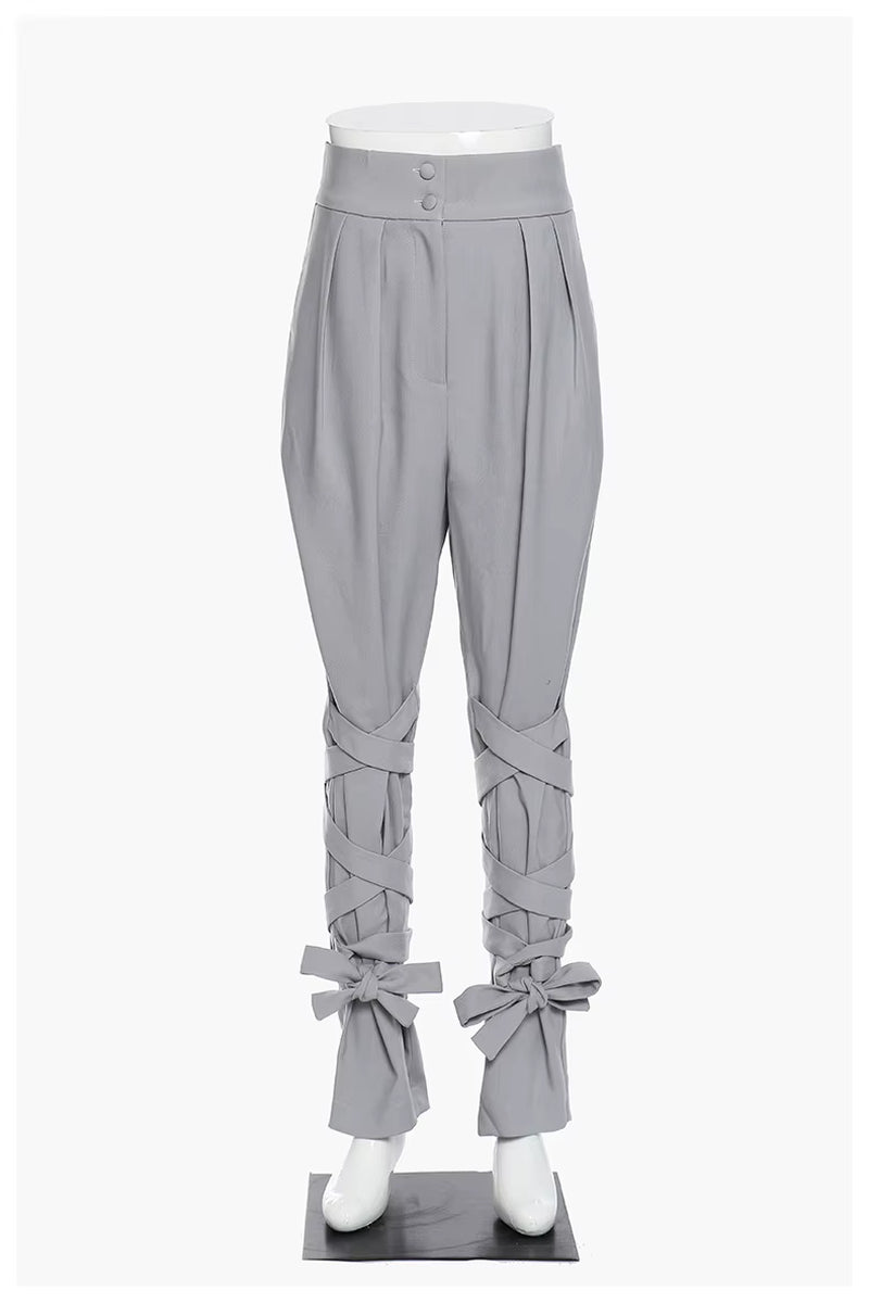 OUDINA Customized Ladies Casual Straight Leg Solid Formal Pant Trousers Pants for Women