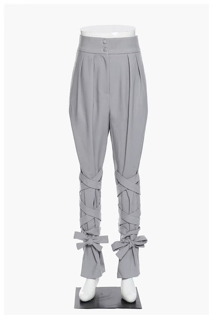 OUDINA Customized Ladies Casual Straight Leg Solid Formal Pant Trousers Pants for Women