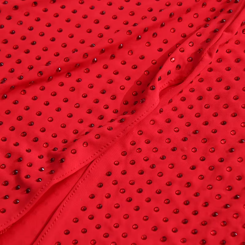 OUDINA New High Quality Fashion Elegant Evening Slim Waist Hip Long Red Dresses Women Dinner Party Dress