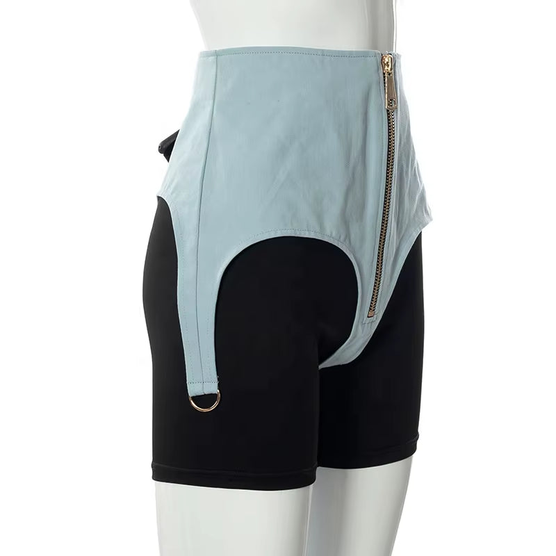 Biker Two Piece Sets Shorts