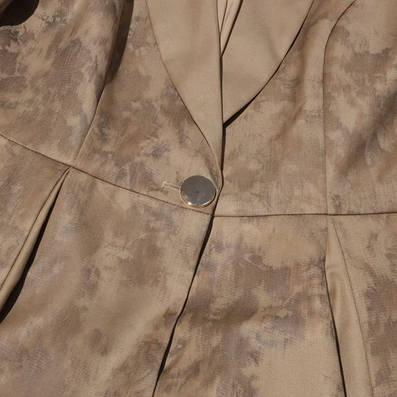 OUDINA Fashion High-End V-Neck Belt Print Long Lady Trench Coats Elegant Trench Coat Women Casual Coats