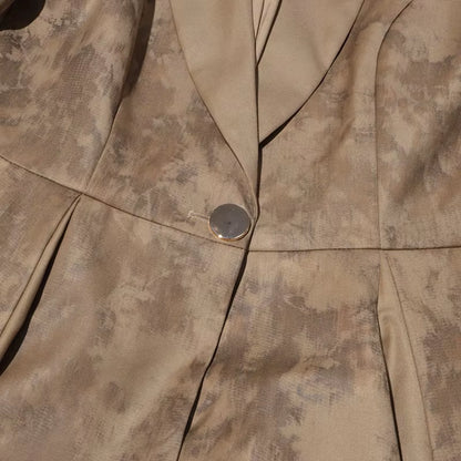 OUDINA Fashion High-End V-Neck Belt Print Long Lady Trench Coats Elegant Trench Coat Women Casual Coats