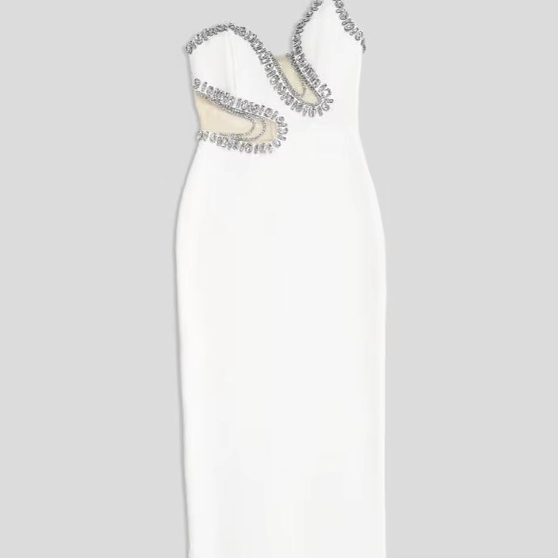 pre order  Diamond Evening Dress Banquet Luxury Bandage Dress Female Temperament Sexy Party Dress
