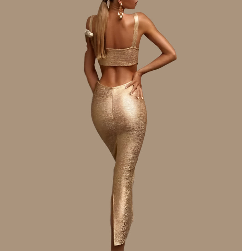 Hot-Sale 2023 Summer Women'S Clothing Sexy Sling Dress Sheath Fashion Backless Dress Elegant Mid-Length Dress for Women