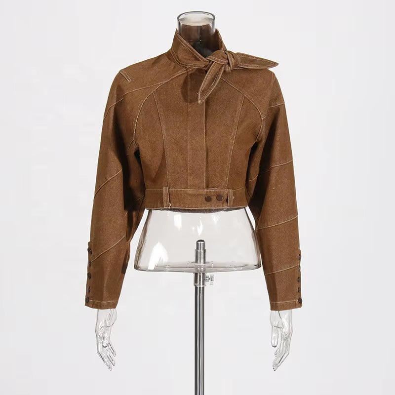 OUDINA Fashion Splice Solid Women'S Straight High Waist Pants Short Jacket Set Casual Women 2 Piece Sets Simple Sets for Women