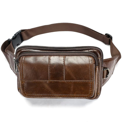 MARRANT Genuine Leather Women Waist Pouch Bag Travel Shoulder Daypack Leather Chest Bags Bags Leather Men Fanny Packs