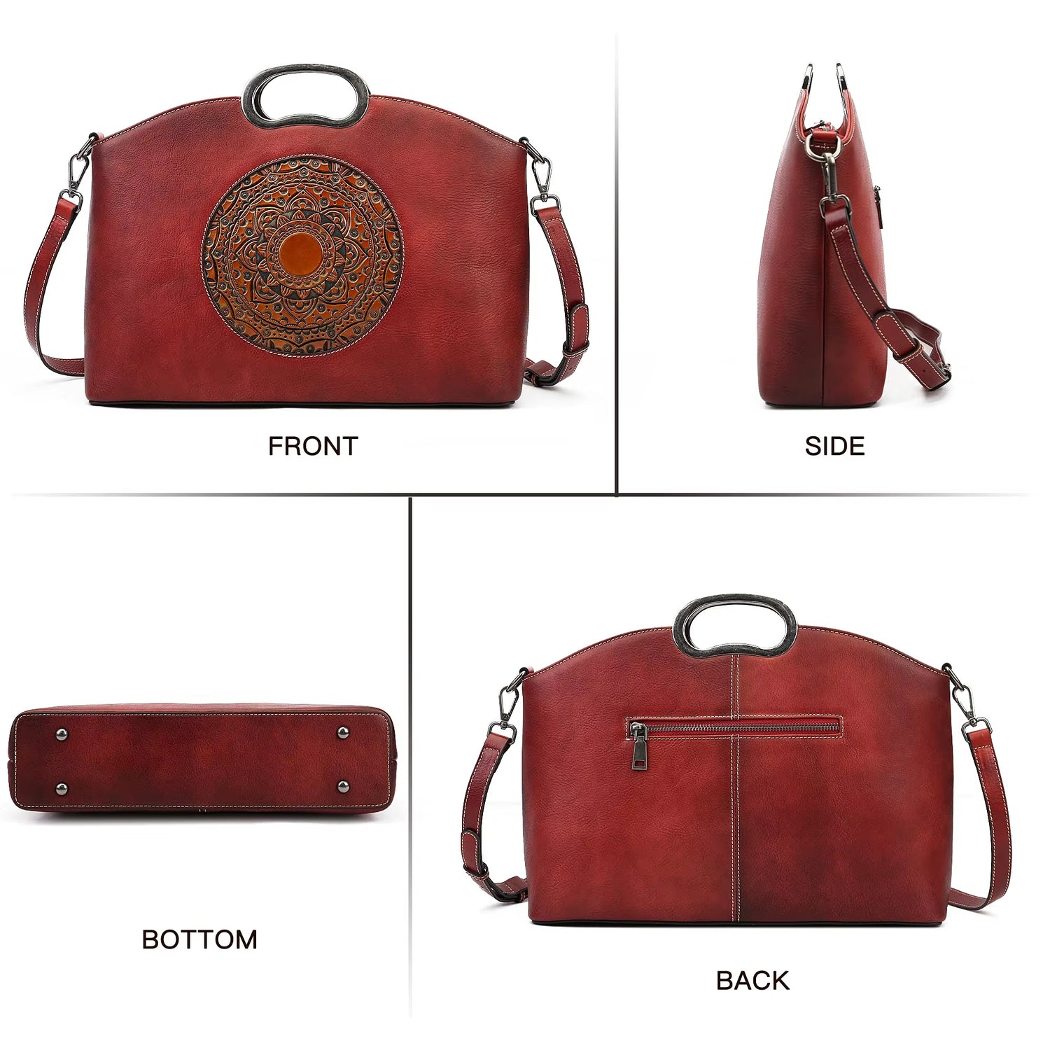 WESTAL Designer Handmade Handbag Top Handle Satchel Bag Totem Tote Bag Luxury Genuine Leather Handbag for Women