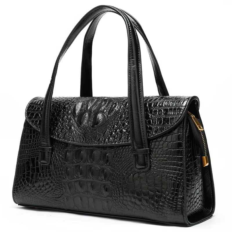 Custom Crocodile Print Women Leather Handbag Ladies Shoulder Crossbody Bags Genuine Leather Women Bag Handbags