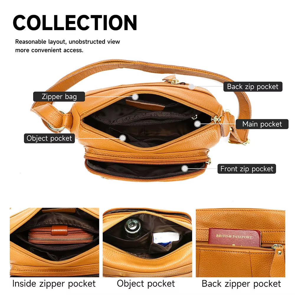 WESTAL Genuine Leather Small Bags Women Handbags Ladies Leather Designer Crossbody Bag Leather Shoulder Bags