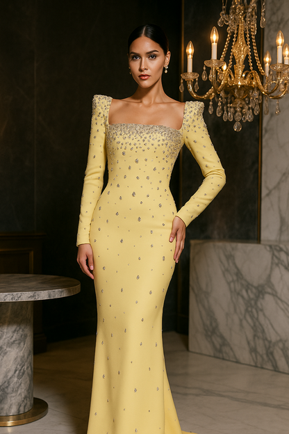 Amethyst Grace” Evening Gown