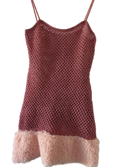Tassel Beaded Mesh Bodycon Dress 