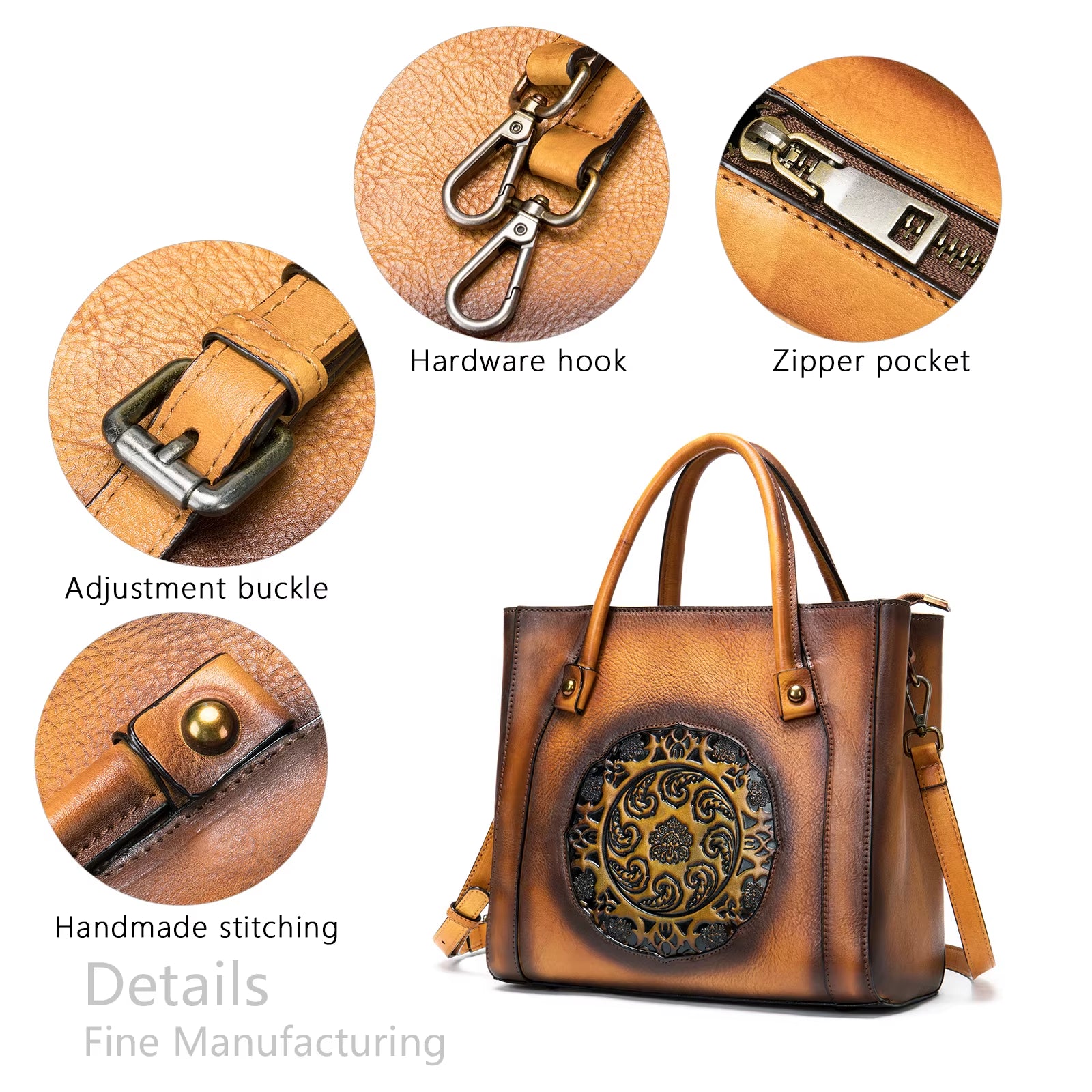 Marrant B255 Elegant Vintage Genuine Leather Bag Handbag Bags Women Handbags Ladies Luxury Handbags for Women Genuine Leather