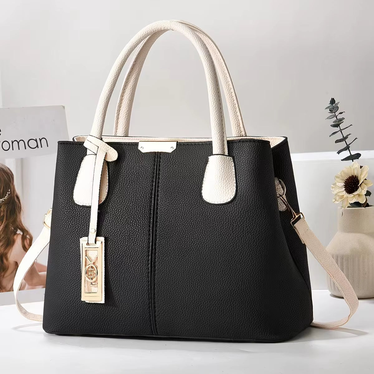 2025 New Fashion All-Match Handbag Simple Mother Bag Large Capacity Shoulder Crossbody Bag