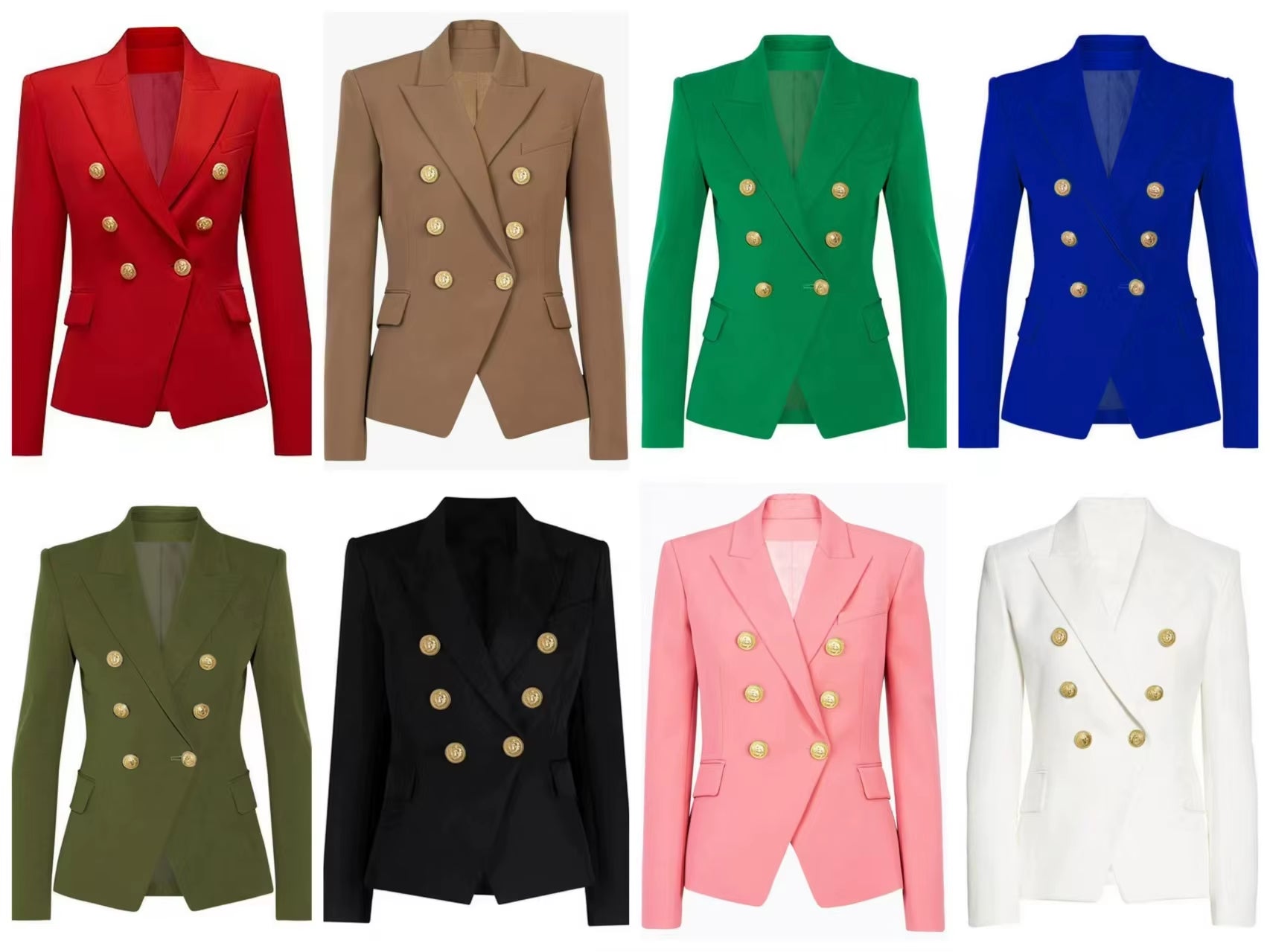 Chic Verde Noir Double-Breasted Blazer for Women - Effortless Elegance and Versatile Styling