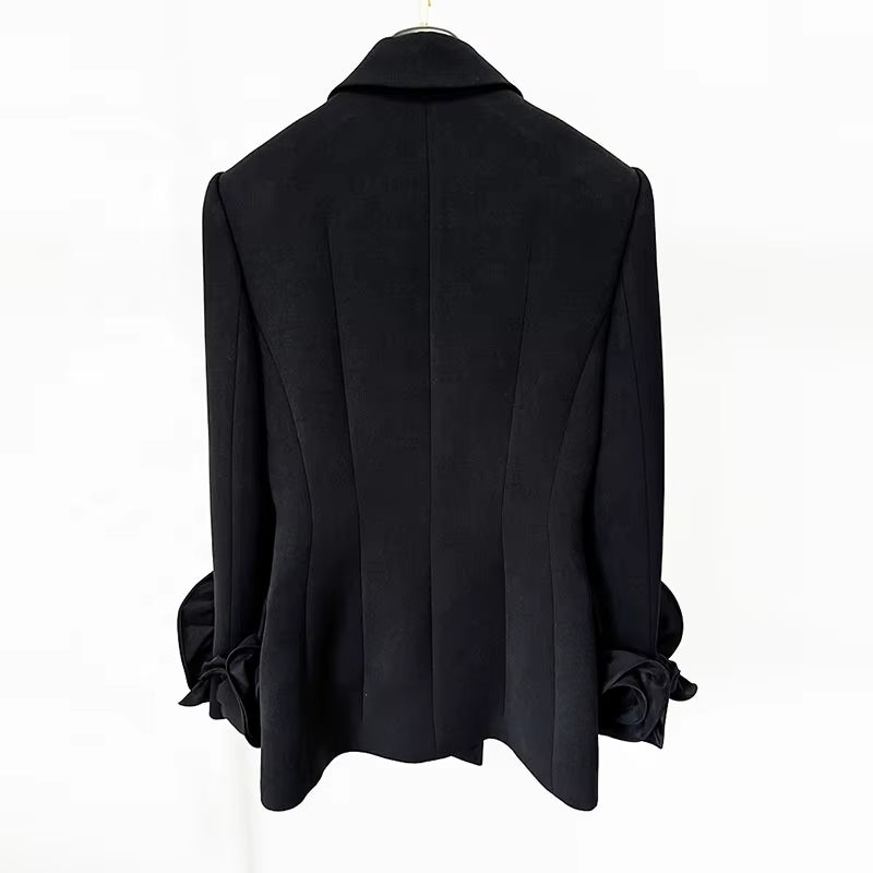 Flower Sleeve Blazer 