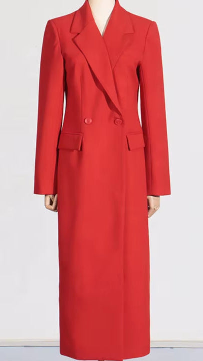 OUDINA Fashion New Elegant Splice Formal Long Ladies Jacket Solid Women Blazer Casual Blazer Jacket