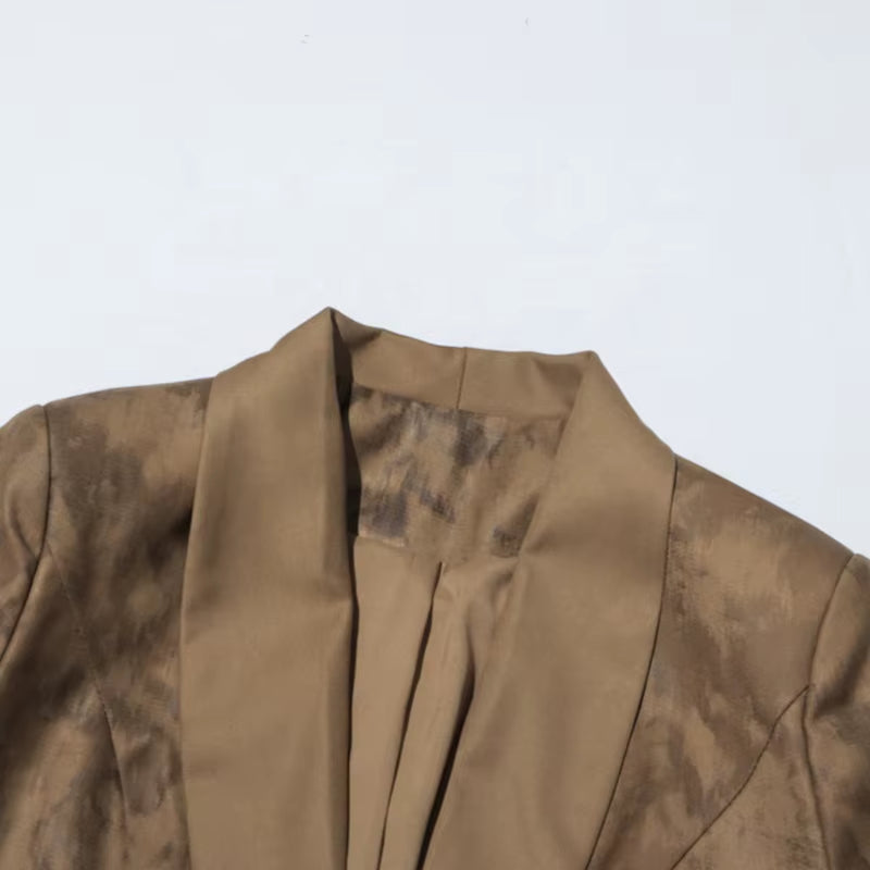 OUDINA Fashion High-End V-Neck Belt Print Long Lady Trench Coats Elegant Trench Coat Women Casual Coats