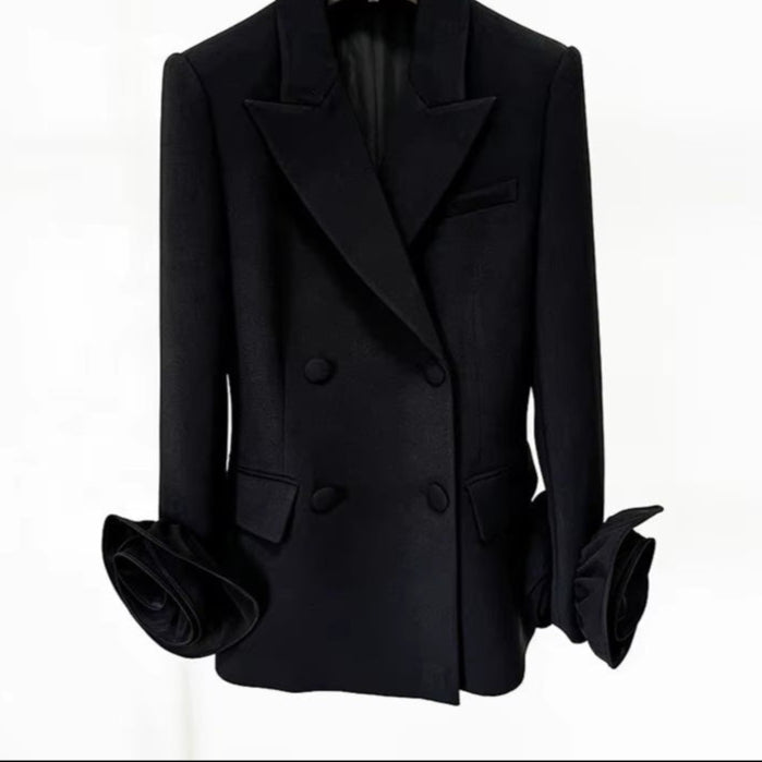 Flower Sleeve Blazer 
