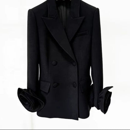Flower Sleeve Blazer 