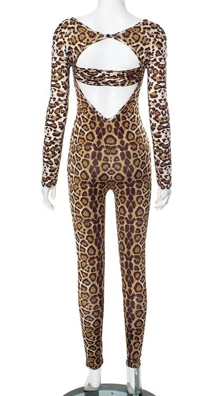 Print One Piece Workout Bodycon Jumpsuits 