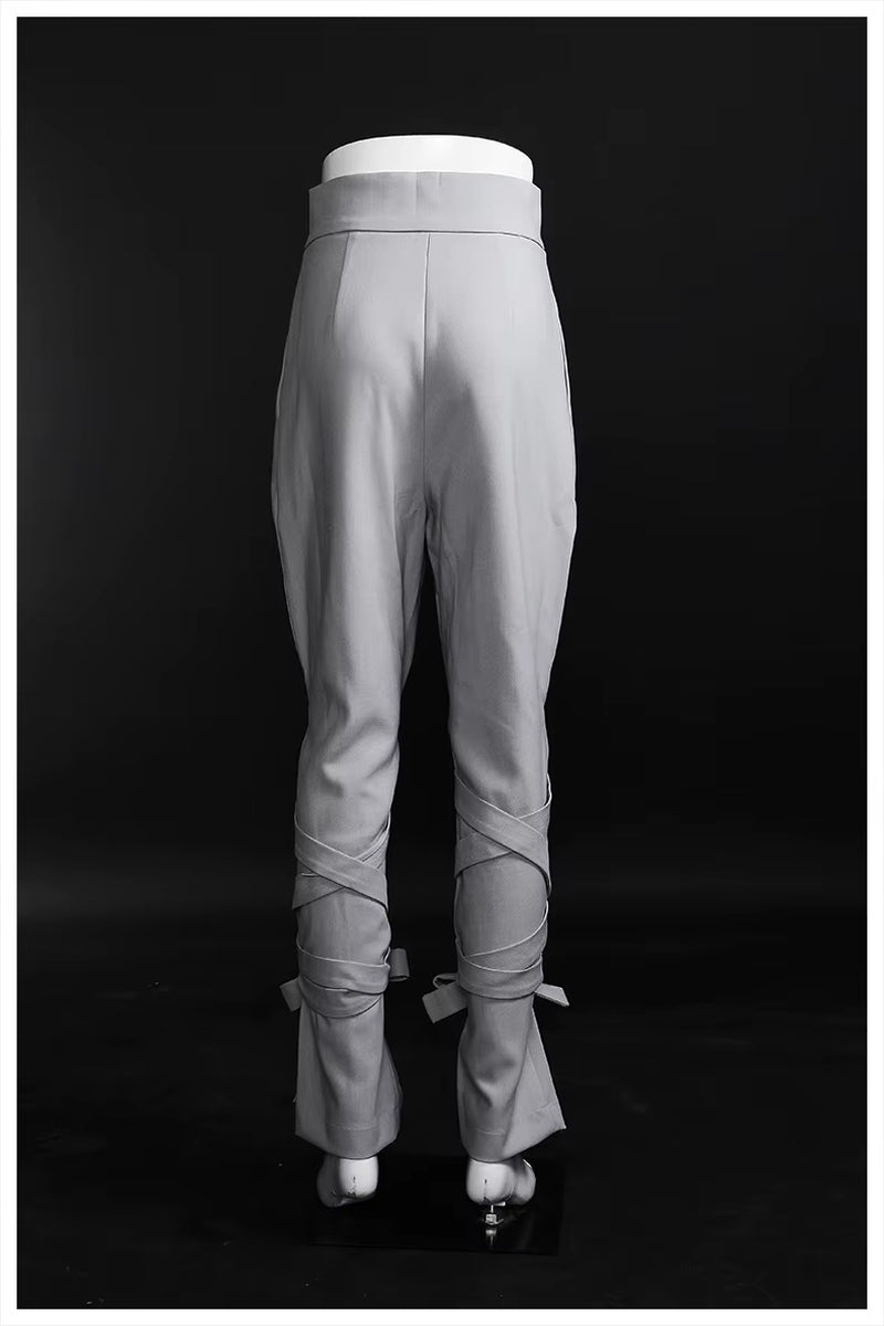 OUDINA Customized Ladies Casual Straight Leg Solid Formal Pant Trousers Pants for Women